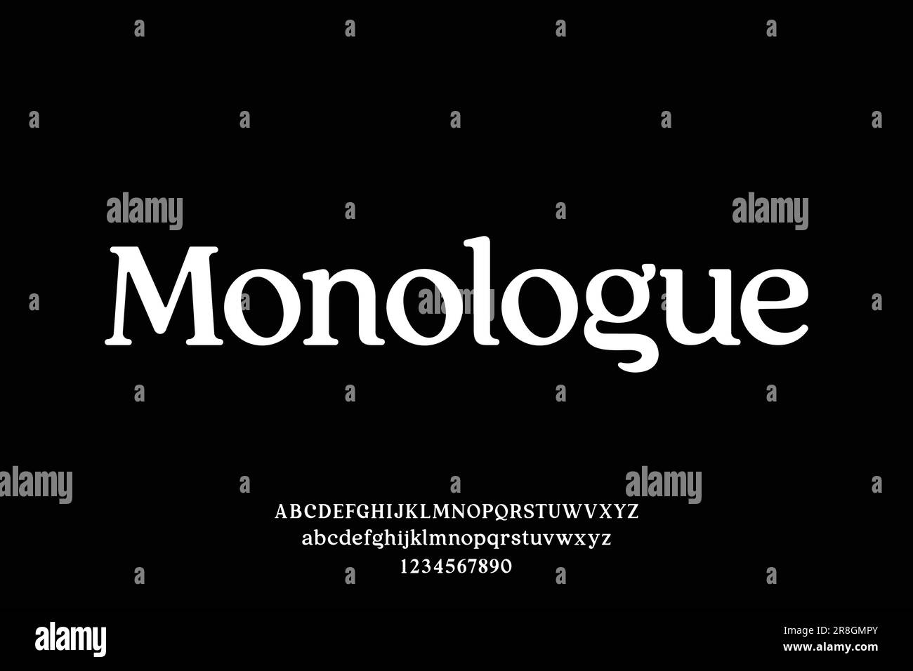 Eleganter Serifenschriftvektor im Vintage-Stil. Klassische Typografie für Mode, Fotografie und Hochzeit Stock Vektor