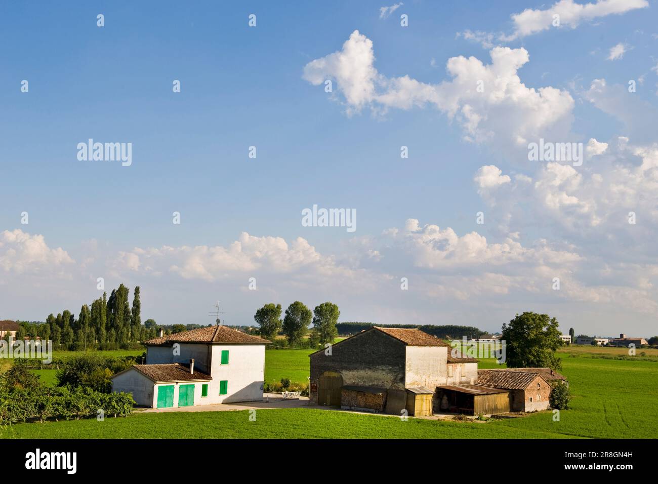 Traditionelle Farm, Fluss Po, Lombardei, Italien Stockfoto