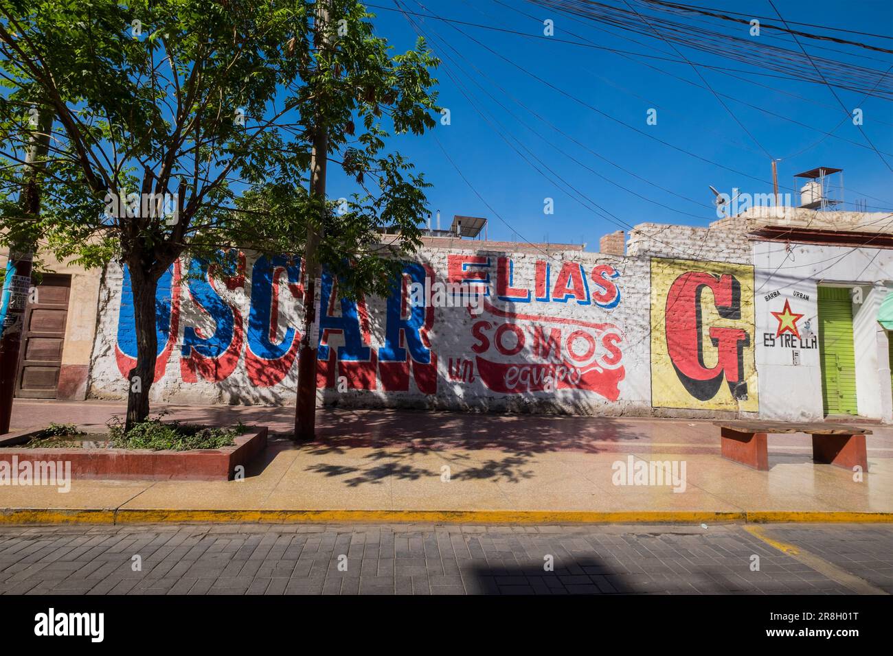 Perù. Nazca. Die Stadt Stockfoto