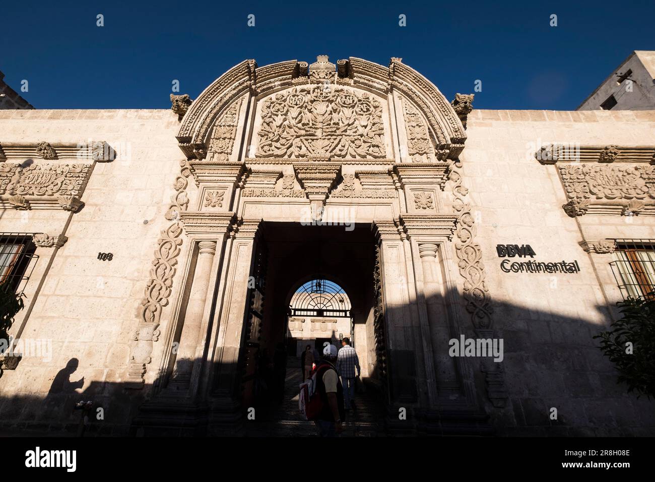 Perù. Arequipa. Typische Architektur Stockfoto