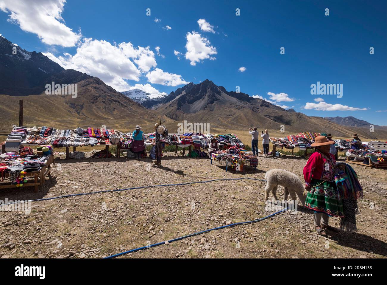 Peru, Anden, Straßenverkäufer Stockfoto