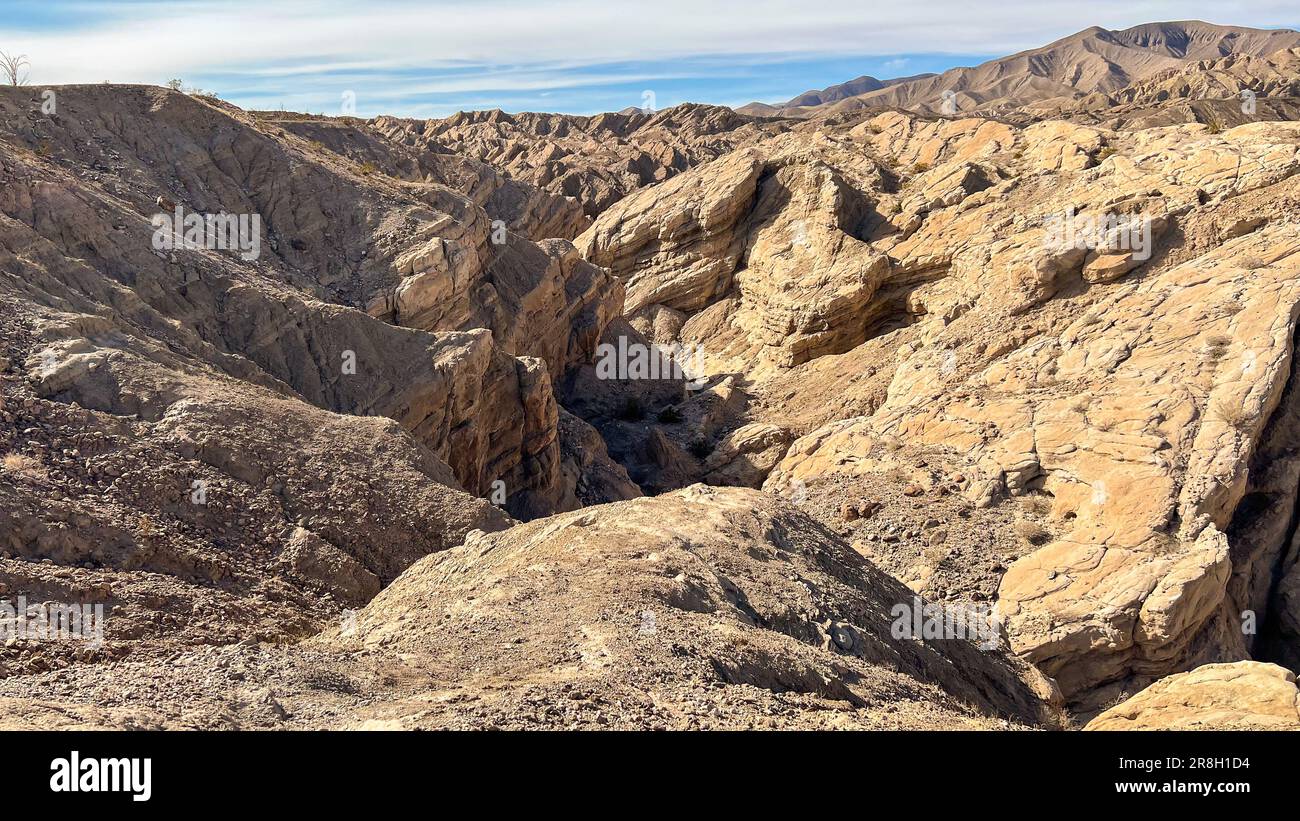 Slot Canyon im Anza Borrego Desert State Park, Kalifornien Stockfoto