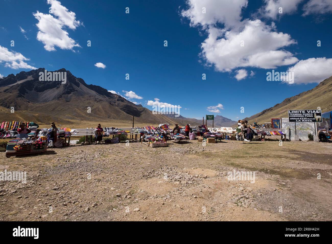 Perù. Anden. Straßenverkäufer Stockfoto