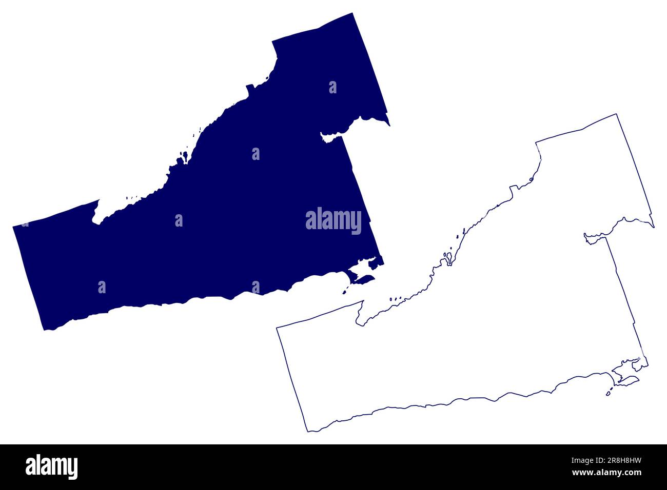 Northumberland County (Kanada, Ontario Province, Nordamerika) Karte Vektordarstellung, Scribble Sketch Northumberland Karte Stock Vektor