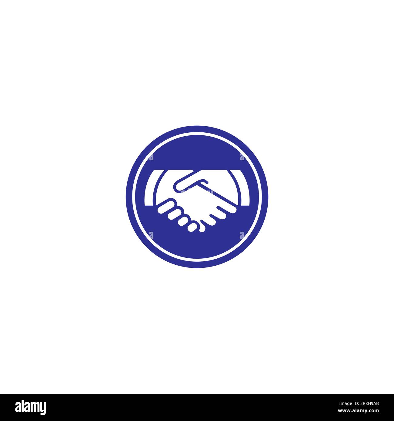 Handshake-Logo einfach. „Handshake“-Design Stock Vektor