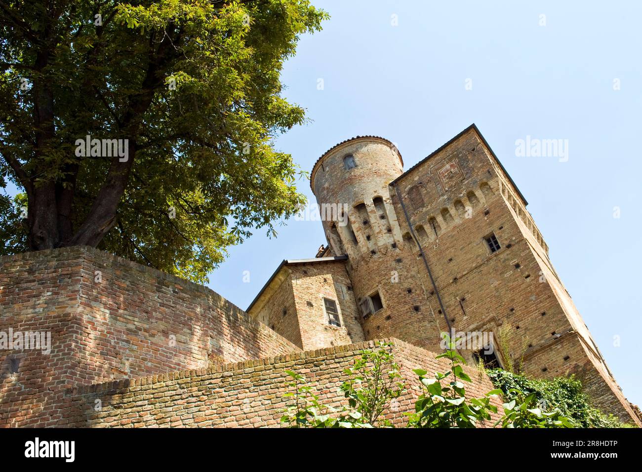 Schloss. Roddi. Piemont. Italien Stockfoto