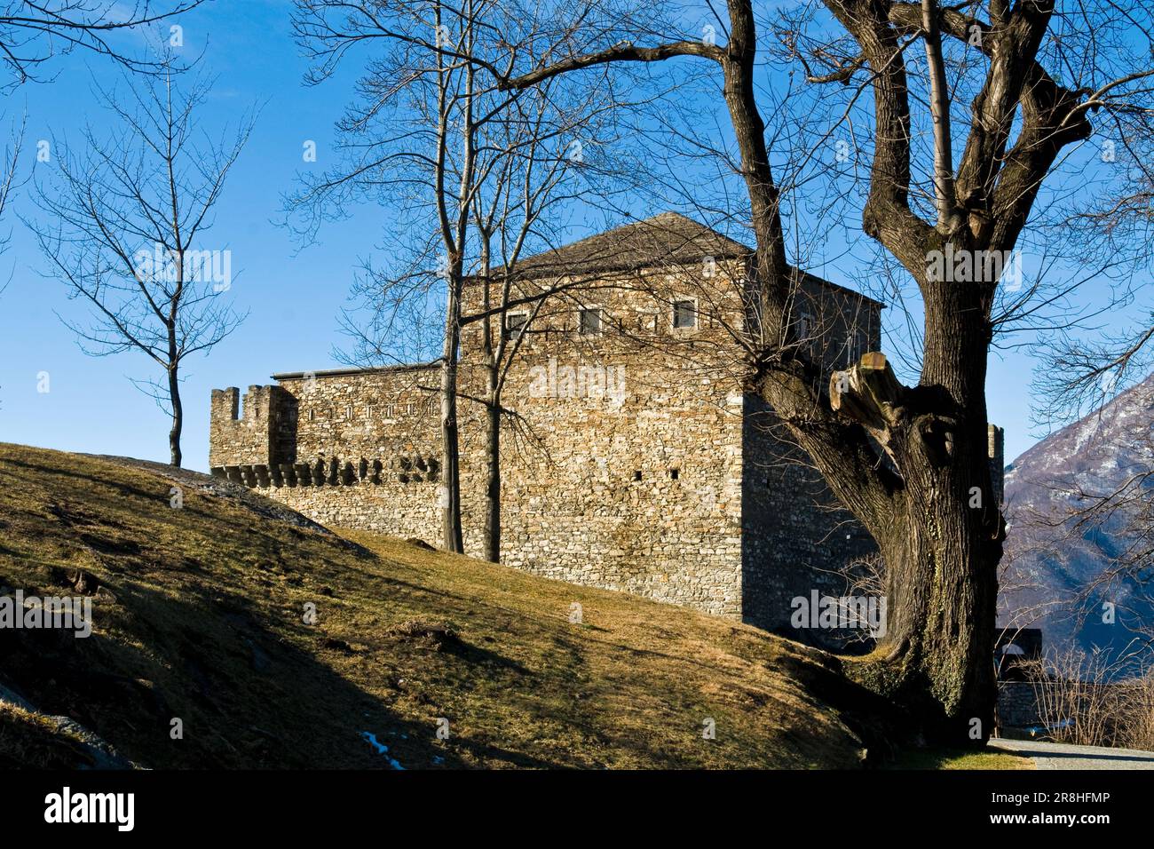 Schloss Sasso Corbaro. Bellinzona. Kanton Tessin. Die Schweiz Stockfoto