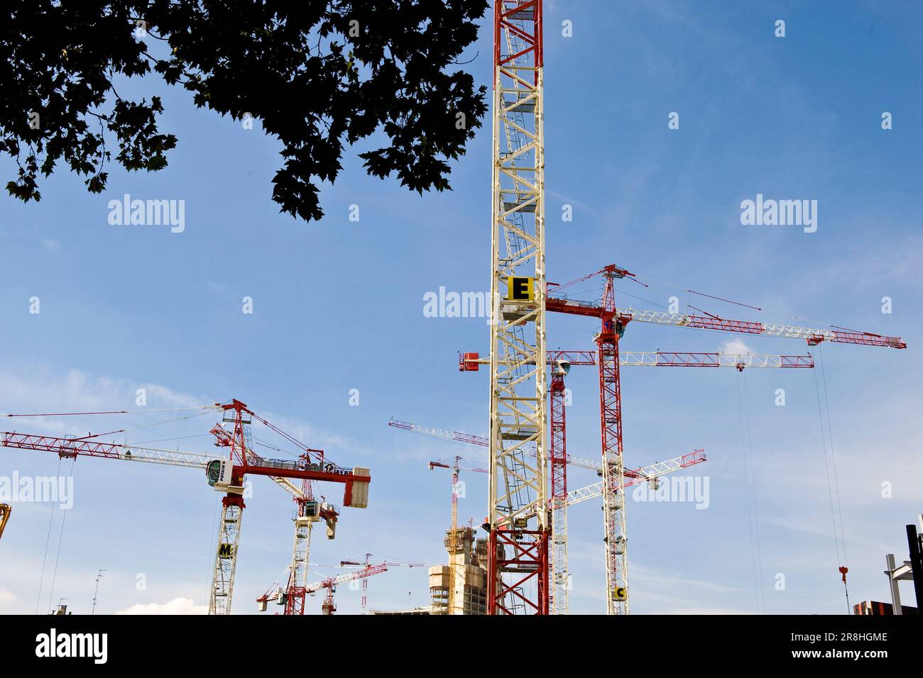 In Der Nähe Der Porta Garibaldi Sind Arbeiten Im Gange. Mailand. Italien Stockfoto