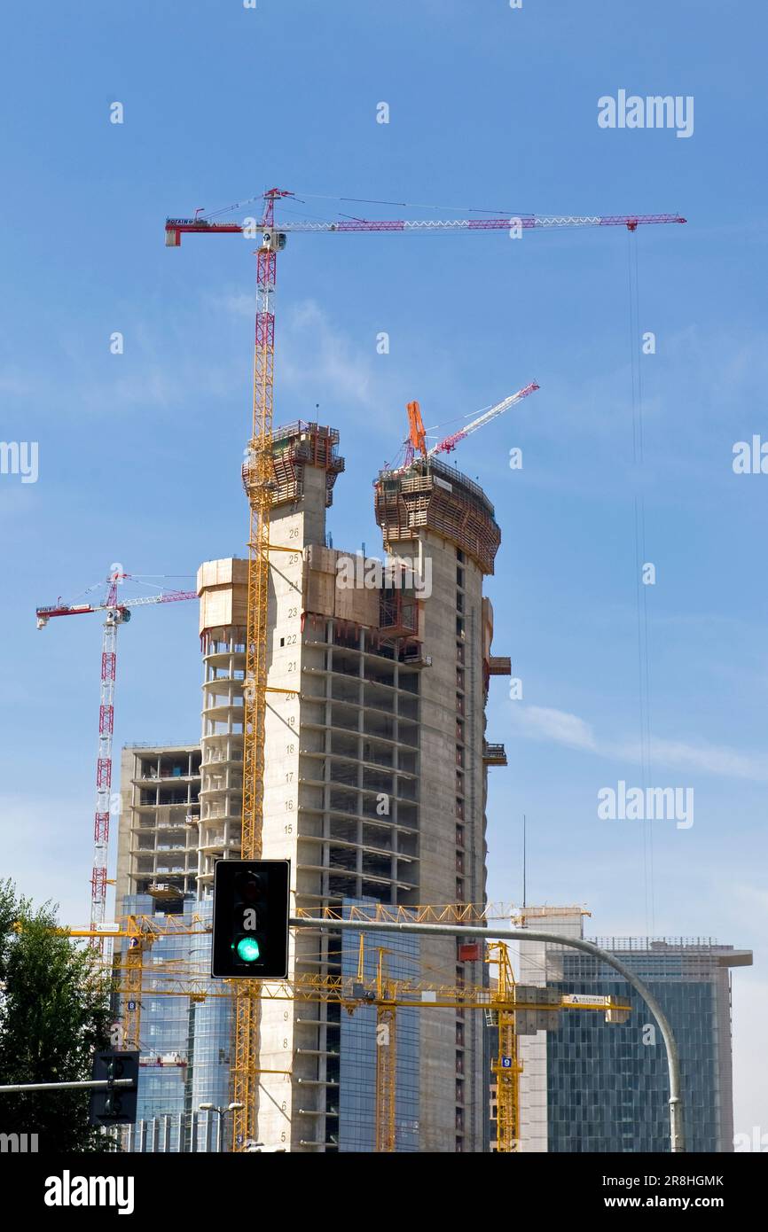In Der Nähe Der Porta Garibaldi Sind Arbeiten Im Gange. Mailand. Italien Stockfoto