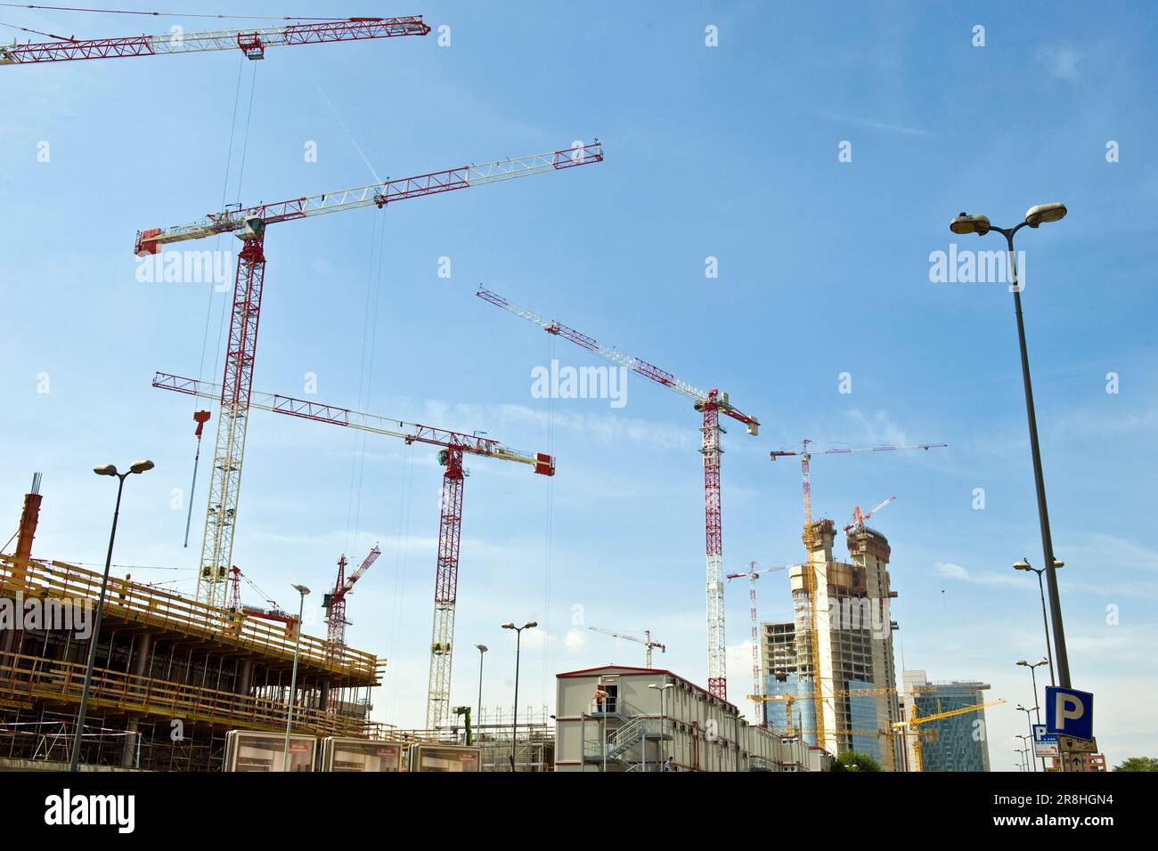 In Der Nähe Der Porta Garibaldi Sind Arbeiten Im Gange. Mailand. Italien Stockfoto