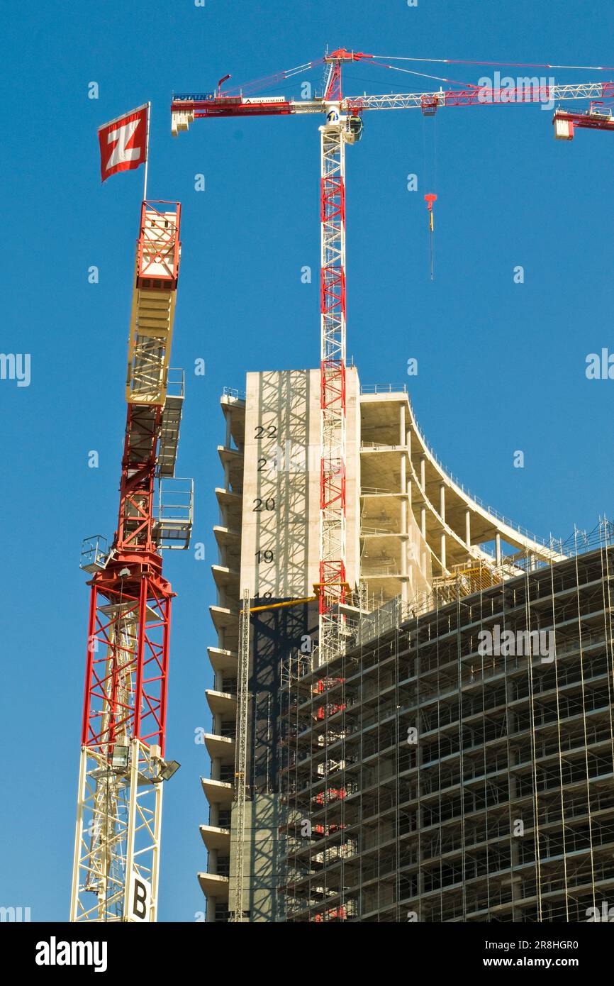 In Der Nähe Der Porta Garibaldi Sind Arbeiten Im Gange. Mailand. Italien Stockfoto