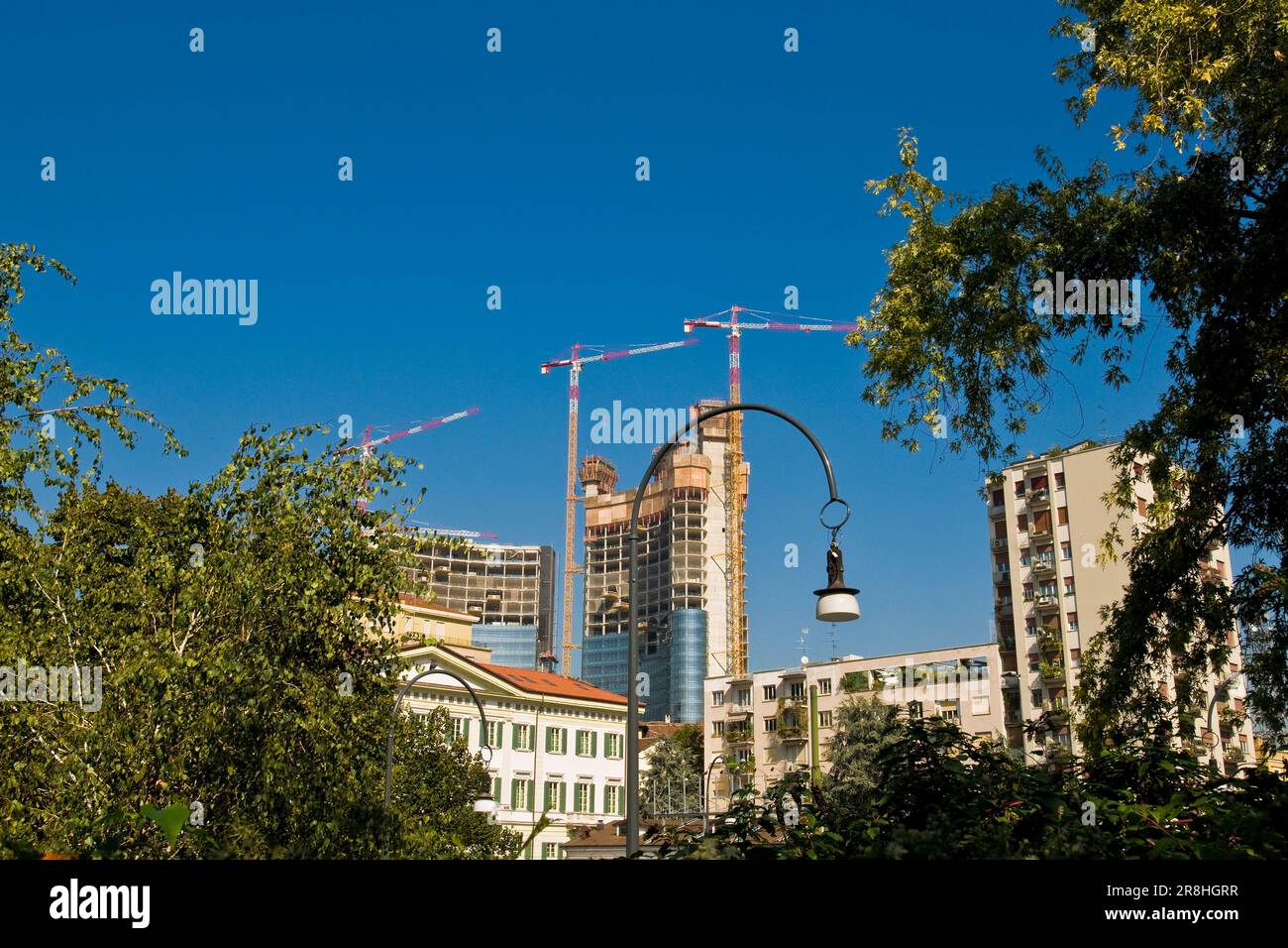 In Centre Town Werden Arbeiten Durchgeführt. Mailand. Italien Stockfoto