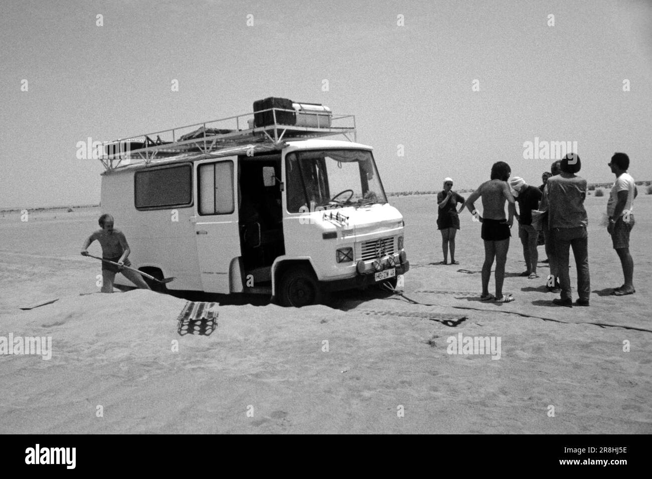 RAID in der Wüste. 70s-80s Stockfoto