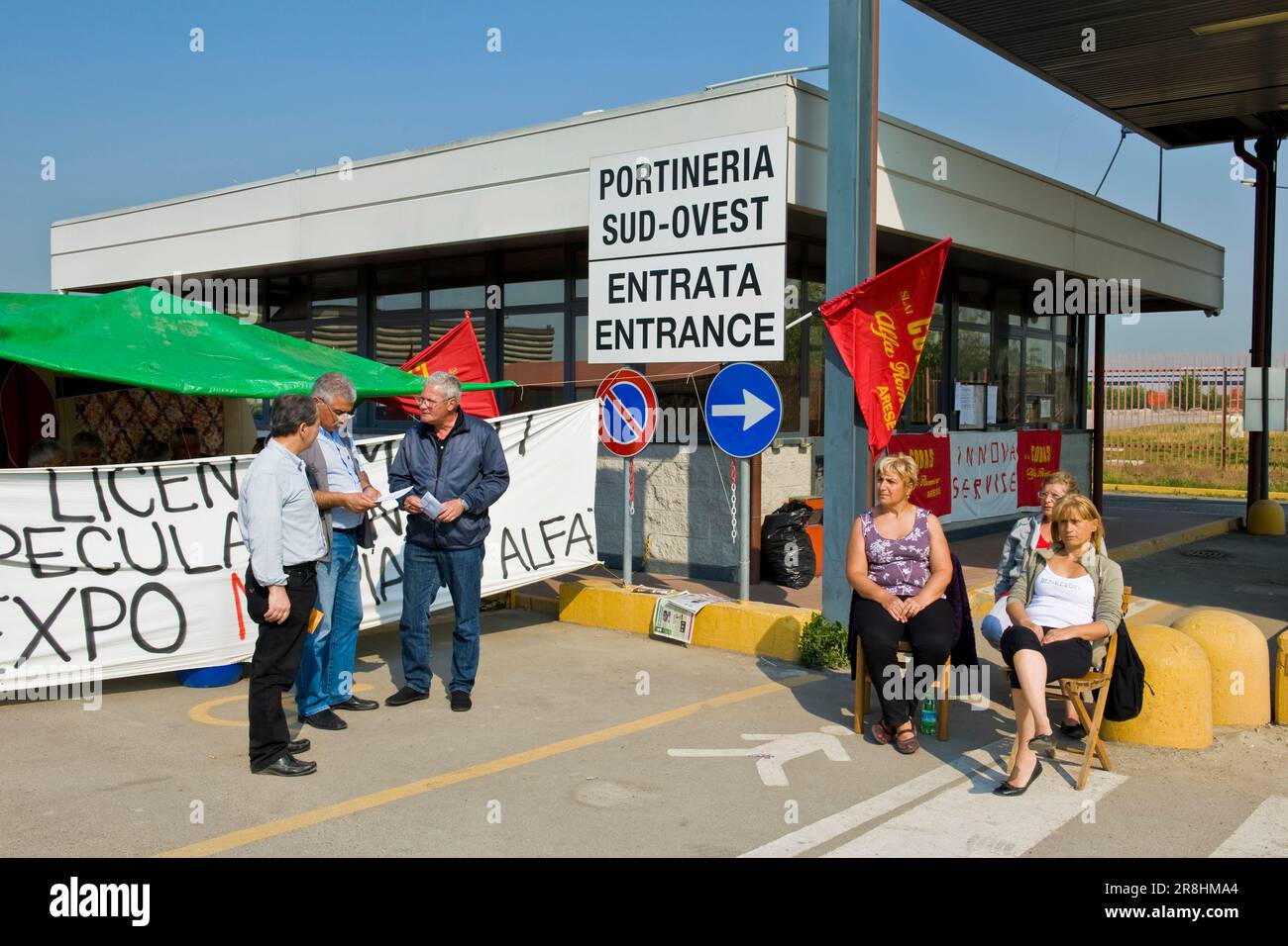 22.04.2011. Entlassung Von Arbeitnehmern. Fabrik Garrison Innova Service-alfa Romeo (arese). Italien Stockfoto