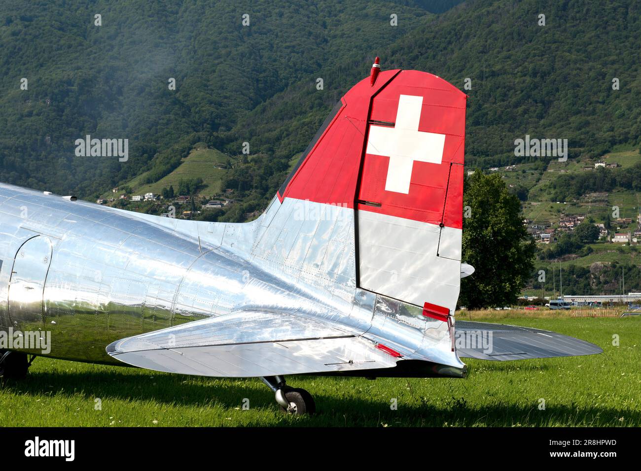 Swissair. Airshow Cielo Aperto. Locarno. Die Schweiz Stockfoto