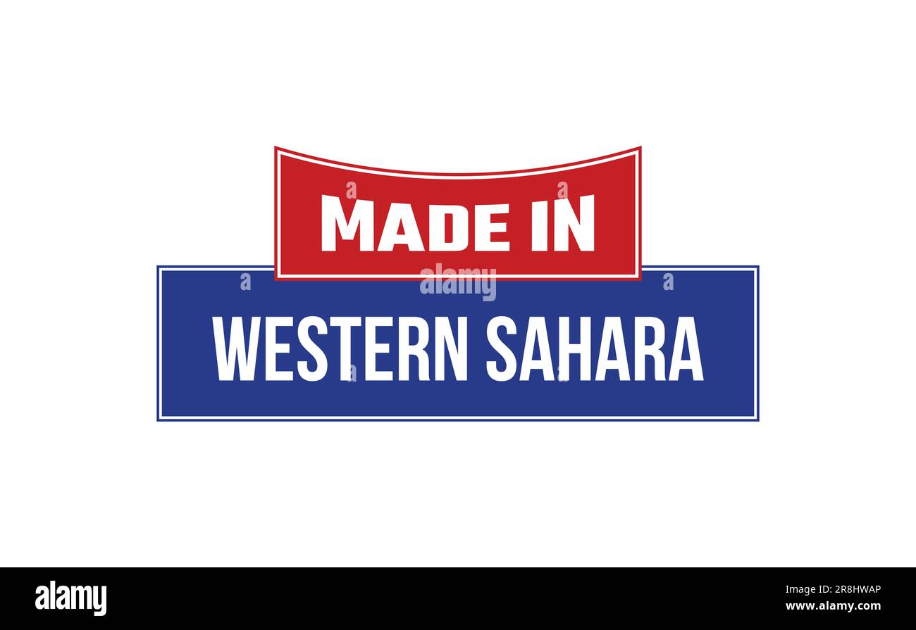Hergestellt In Seehundvektor Der Westsahara Stock Vektor
