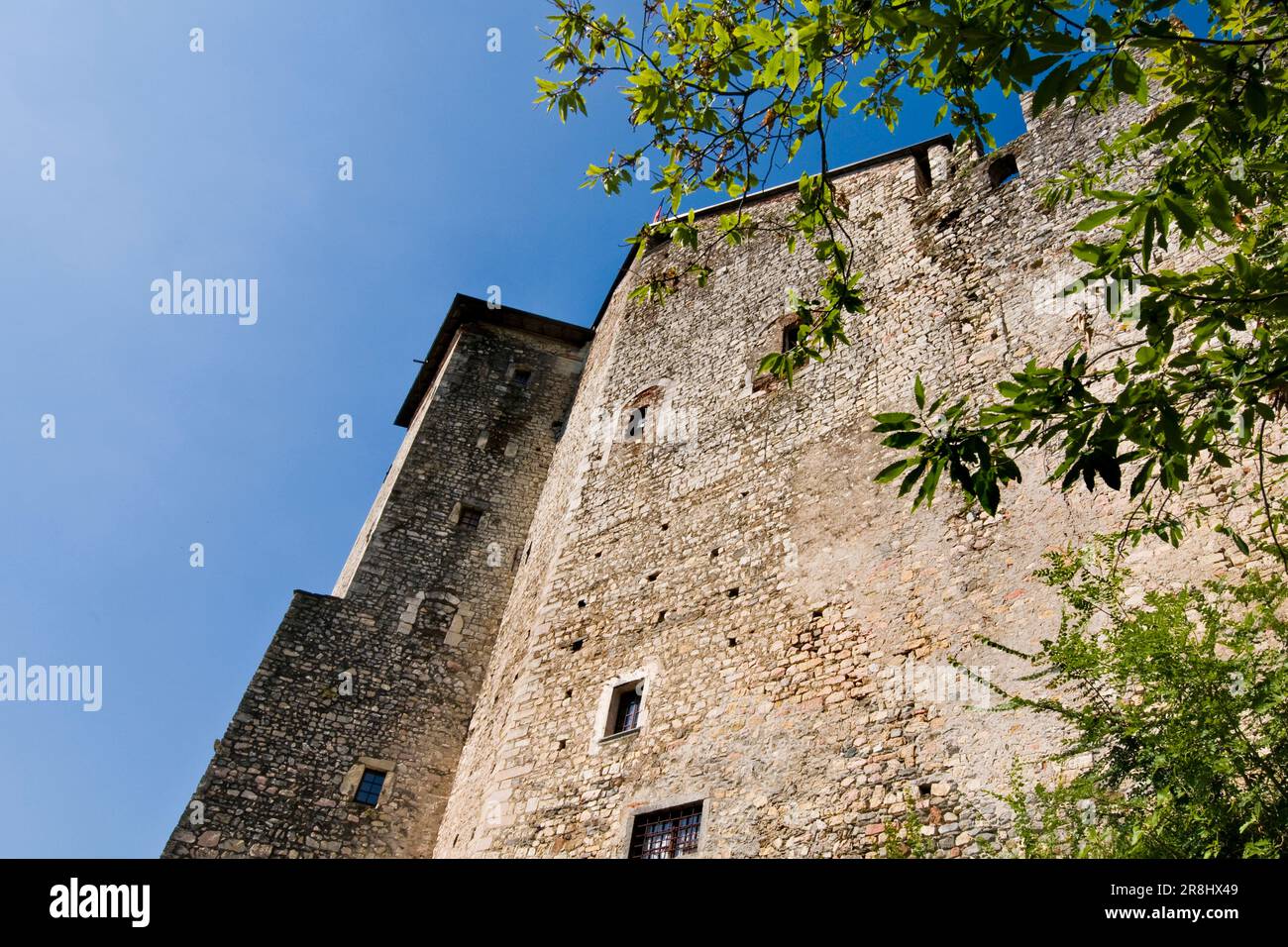 Rocca Borromea. Angera. Lombardei. Italien Stockfoto