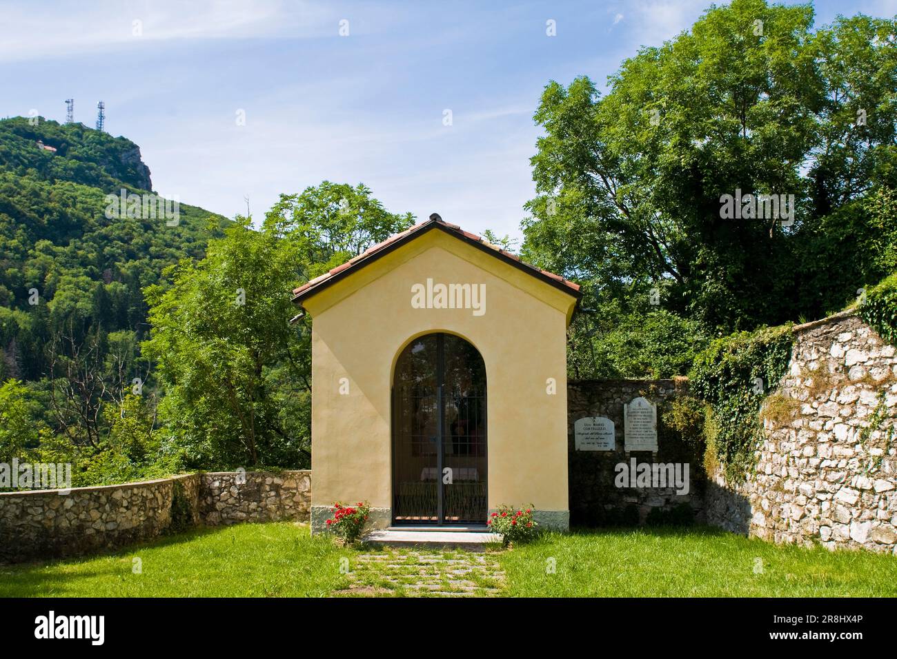 Der Gedächtnisgarten. Giardino Della Memoria. Sacro Monte in Varese. Lombardei. Italien Stockfoto