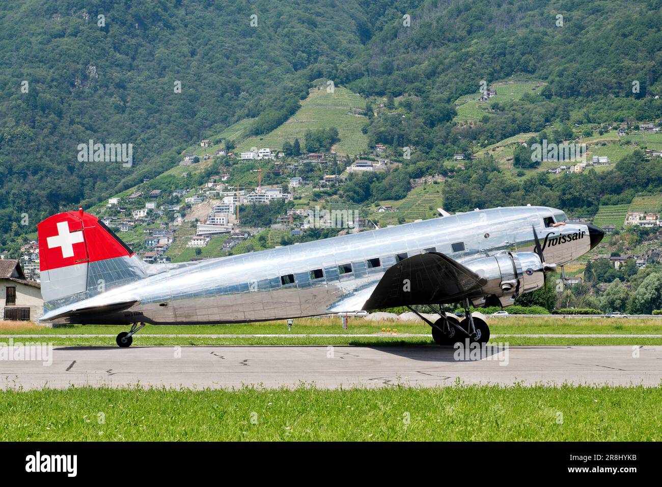 Swissair. Airshow Cielo Aperto. Locarno. Die Schweiz Stockfoto