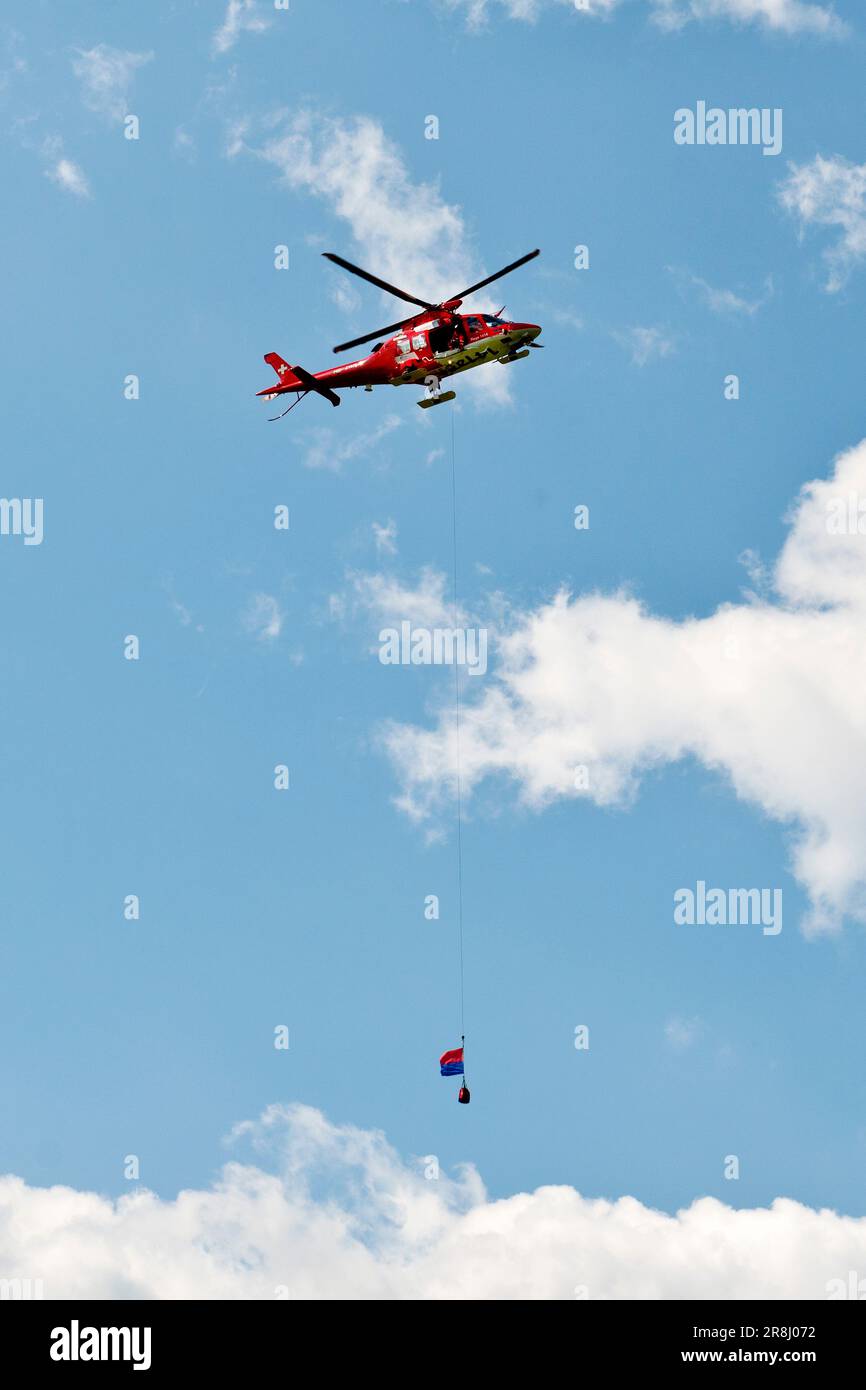 Rega. Airshow Cielo Aperto. Locarno. Die Schweiz Stockfoto