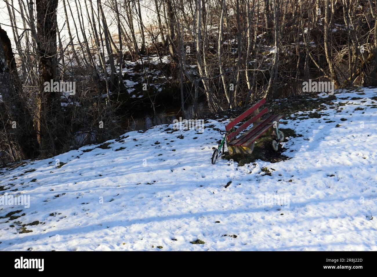 Übergang zum Frühling, Weitnau. Deutschland Stockfoto