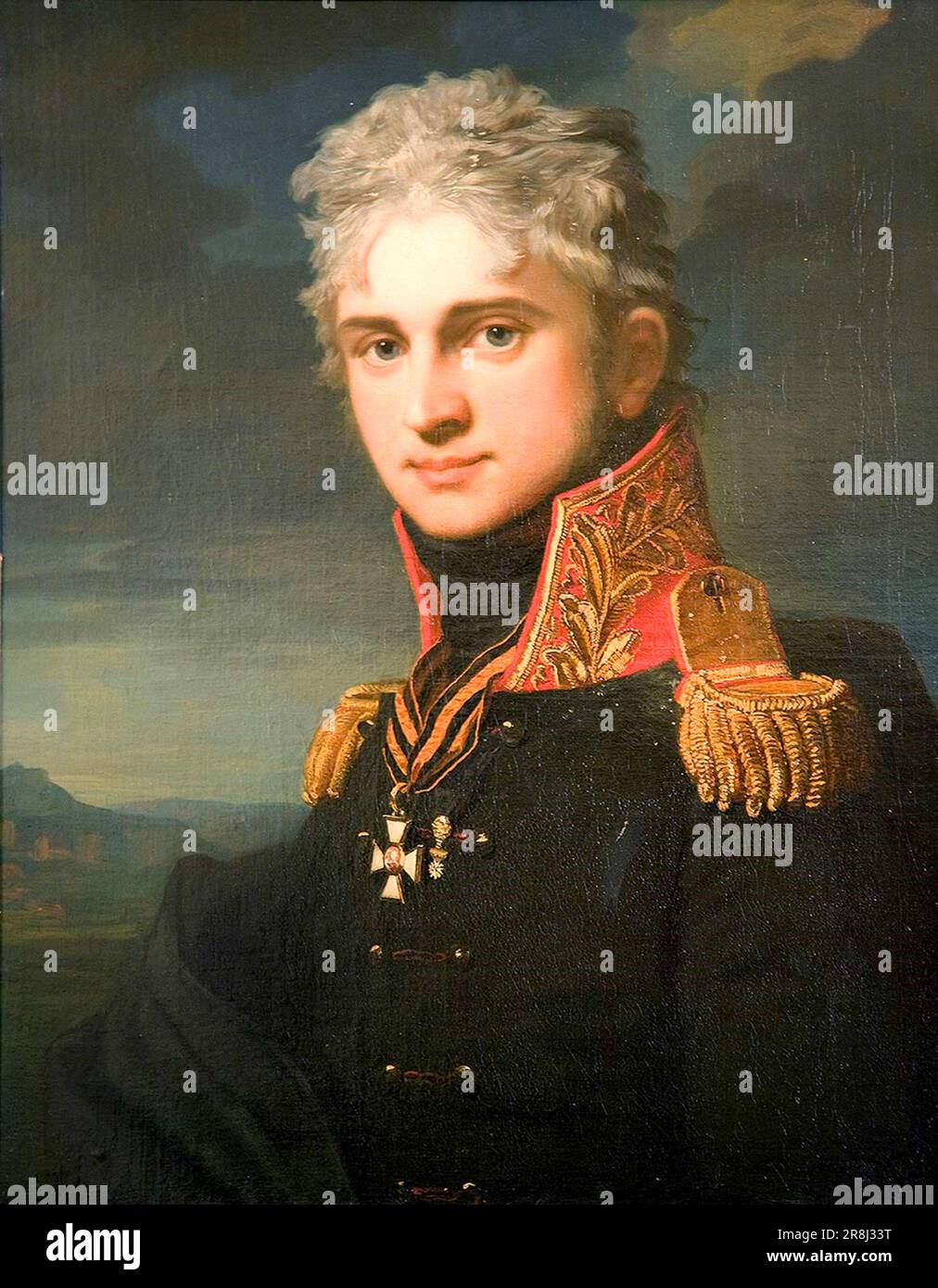 Graf Pawel Alexandrowitsch Stroganov (1774-1817) russischer Militärbefehlshaber und Staatsmann Stockfoto