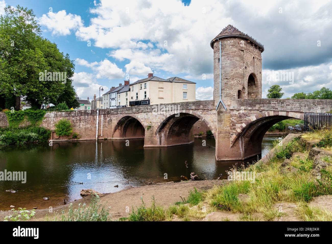 Monnow Bridge, Monmouth, Wales. Stockfoto