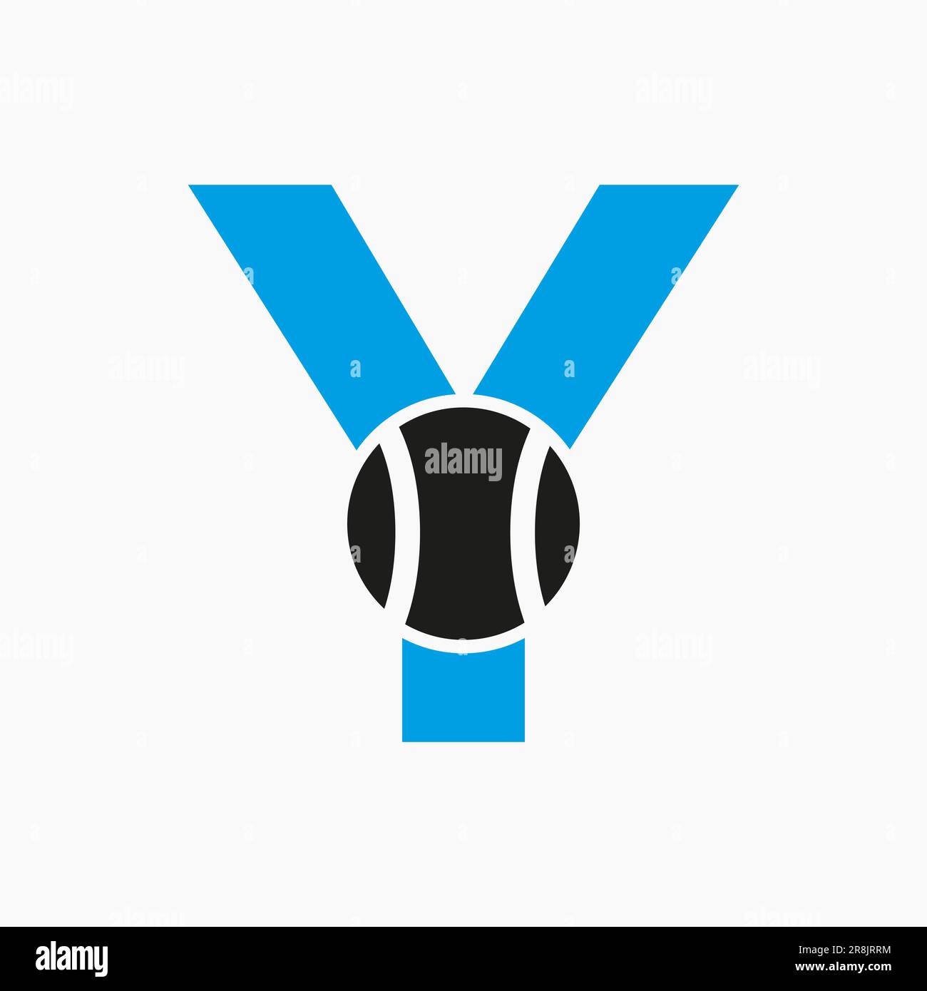 Tennislogo auf Buchstabe Y Konzept. Vektorvorlage Für Tennis Sports Logotype-Symbol Stock Vektor