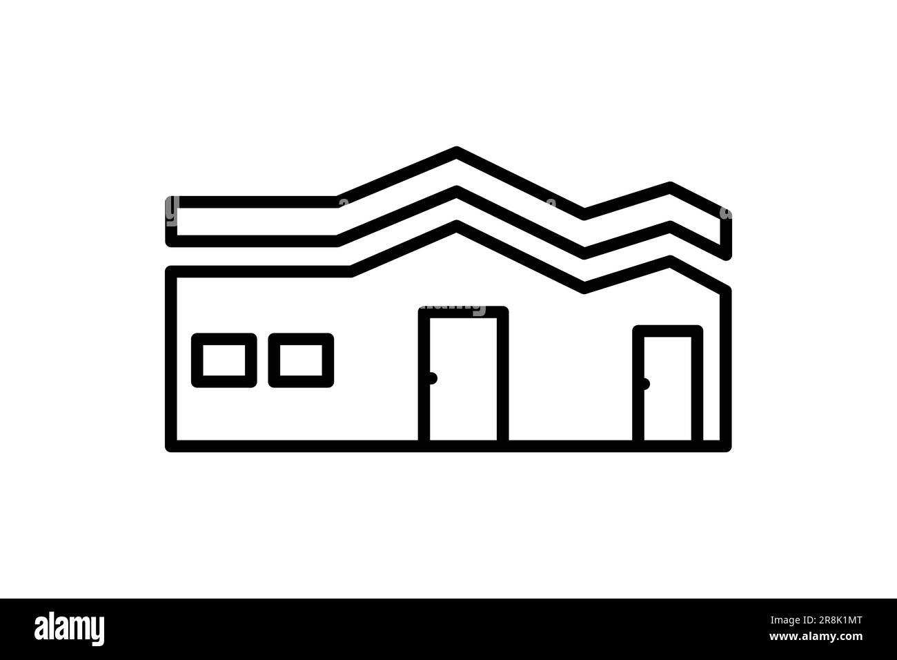 Eine Ikone im mediterranen Stil. Symbol für Immobilien, Hotels, Gebäude. Liniendesign. Einfache Vektorkonstruktion editierbar Stock Vektor