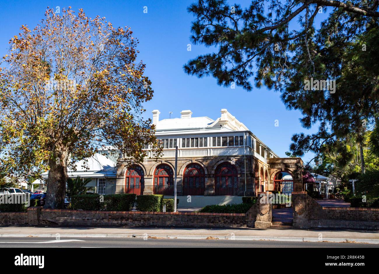 Das zum Kulturerbe gehörende Clifford House (bekannt als St James Palace), das 1865 in der Russell Street, Toowoomba, Queensland, erbaut wurde Stockfoto