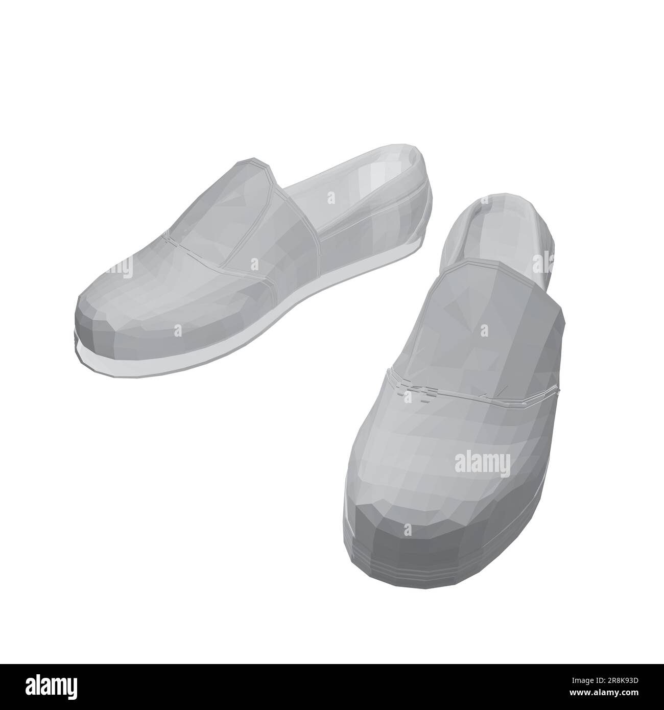 Männerschuh, graues vieleckiges Symbol. Ein Paar Männerschuhe, ein formelles Männerschuh-Piktogramm im polygonalen Stil für Web. Vektordarstellung. Design auf w Stock Vektor