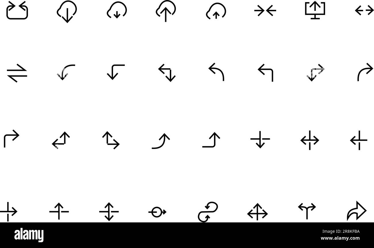 Pfeilsymbole eingestellt. Symbol „OK“. Arrow-Vektorsammlung. Okay. Ich Bin Bereit Cursor. Moderne einfache Pfeile.Vektorzeichnung Stock Vektor