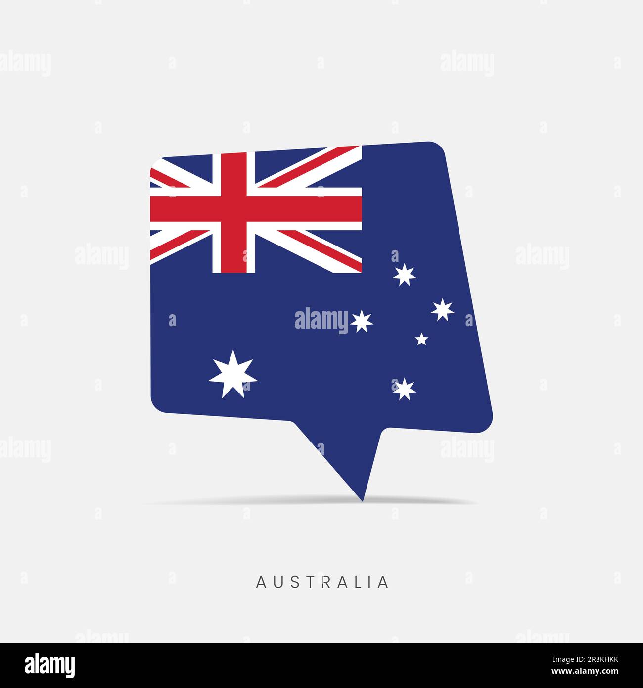 Chatsymbol für australische Flagge Stock Vektor