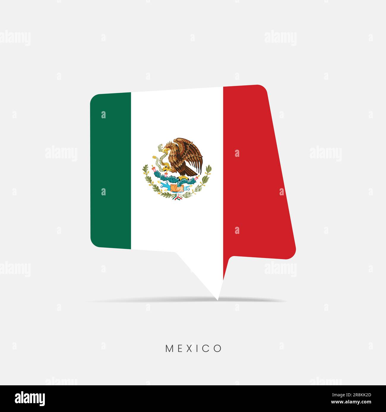 Chat-Symbol für mexikanische Flagge Stock Vektor