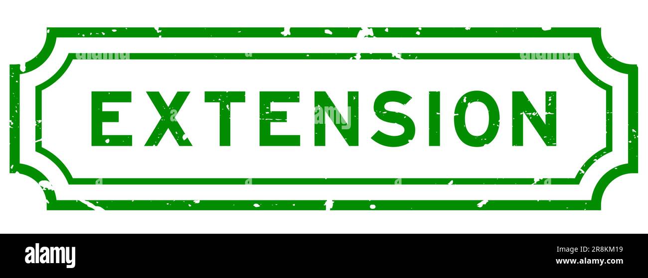 Grunge grüner Aufsatz mit Gummidichtung auf weißem Hintergrund Stock Vektor