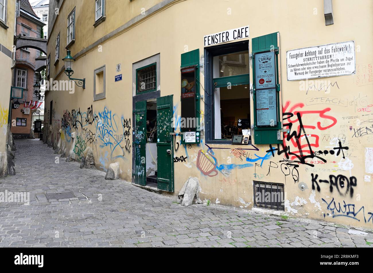Wien, Österreich. Fenstercafé Wien Stockfoto