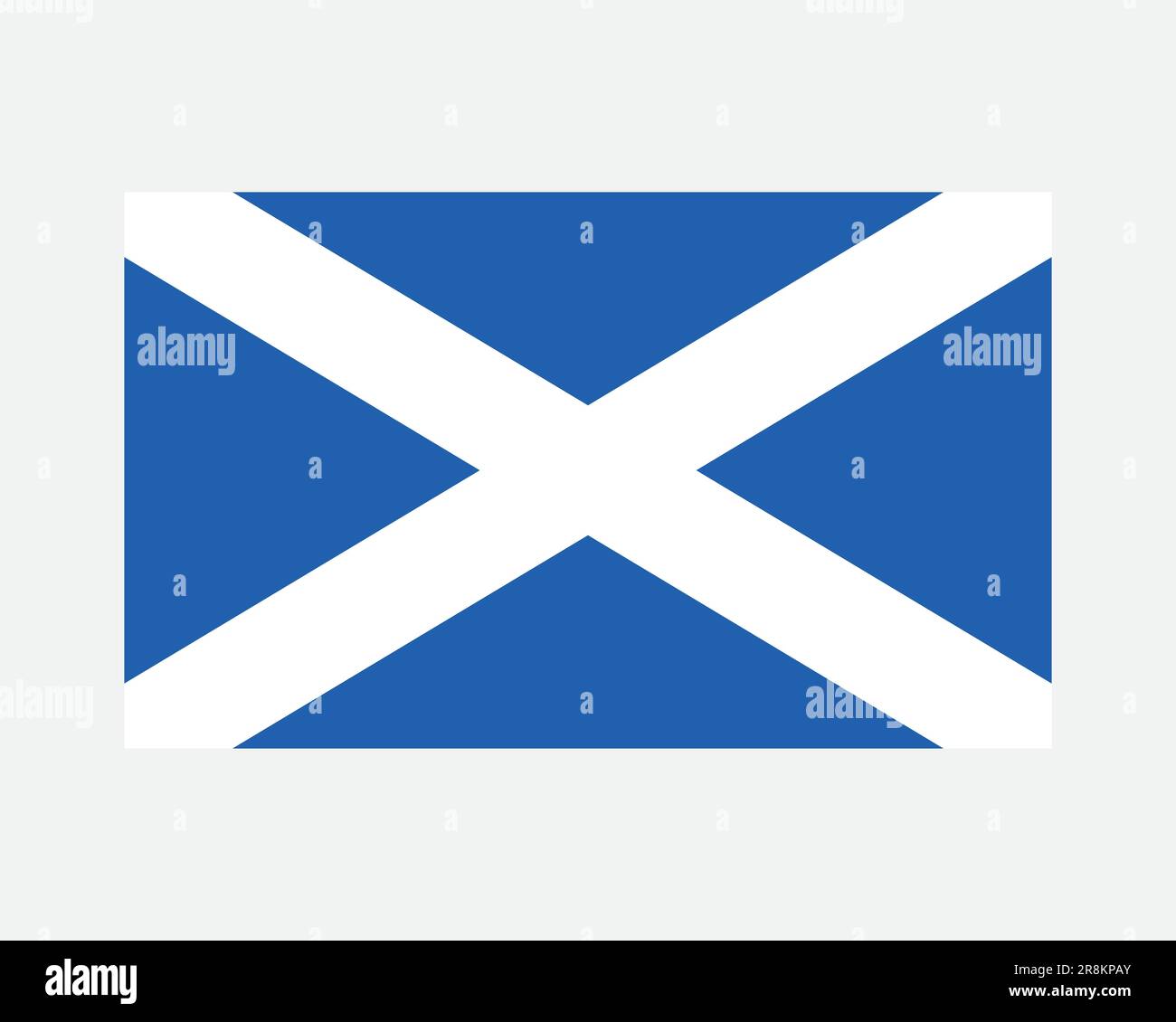 Schottland-Flagge. Schottland-Banner-Symbol Zeichen-Symbol Für Schottland. Großbritannien Blue White St Andrews Cross Saltire Clipart Vector Stock Vektor