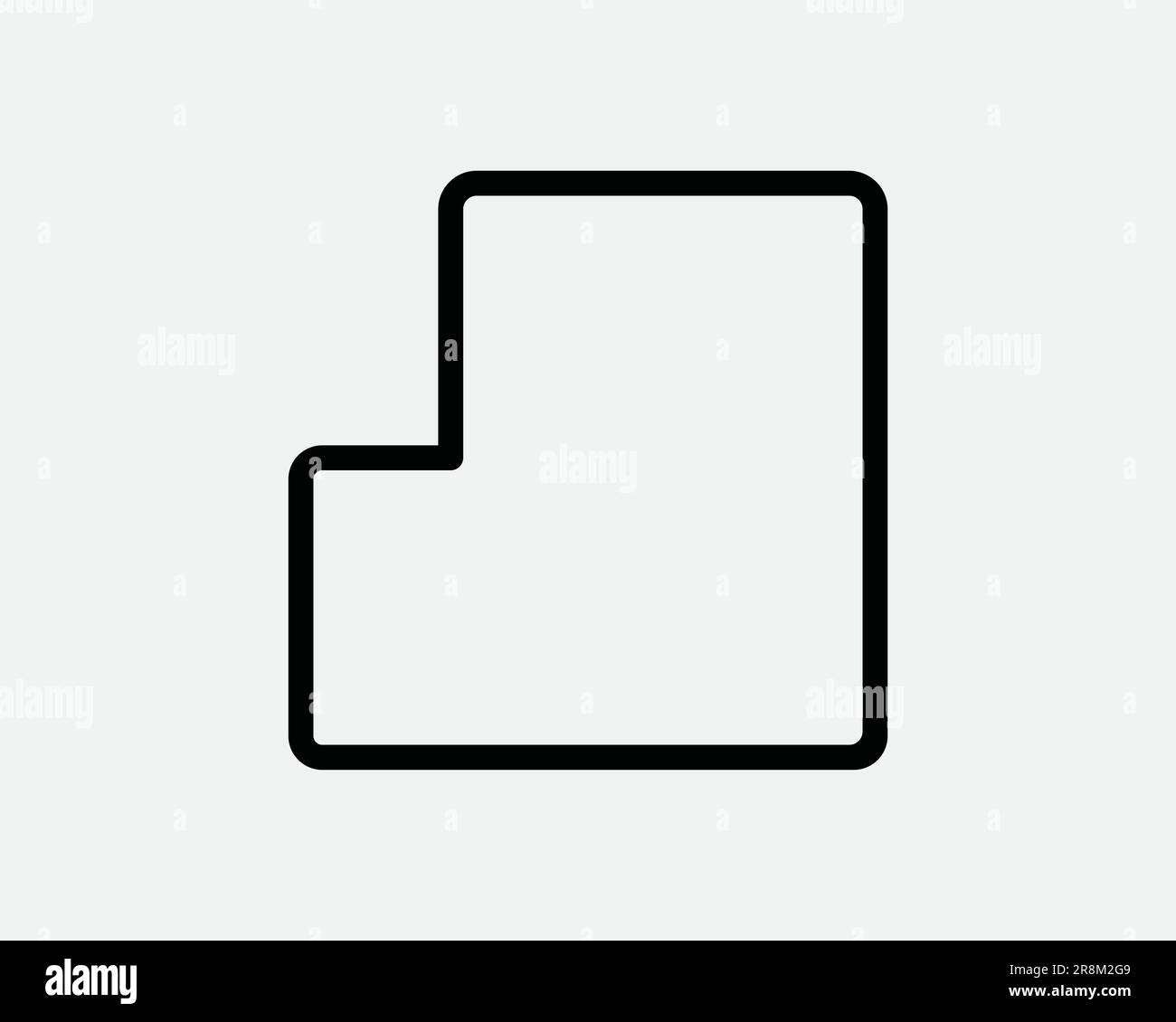 Symbol "Tastenzeile Eingeben". Eingabeschaltfläche für Computertastatur Drücken Sie ein leeres schwarzes weißes Schild Form Kontur Darstellung Grafik Clipart EPS-Vektor Stock Vektor