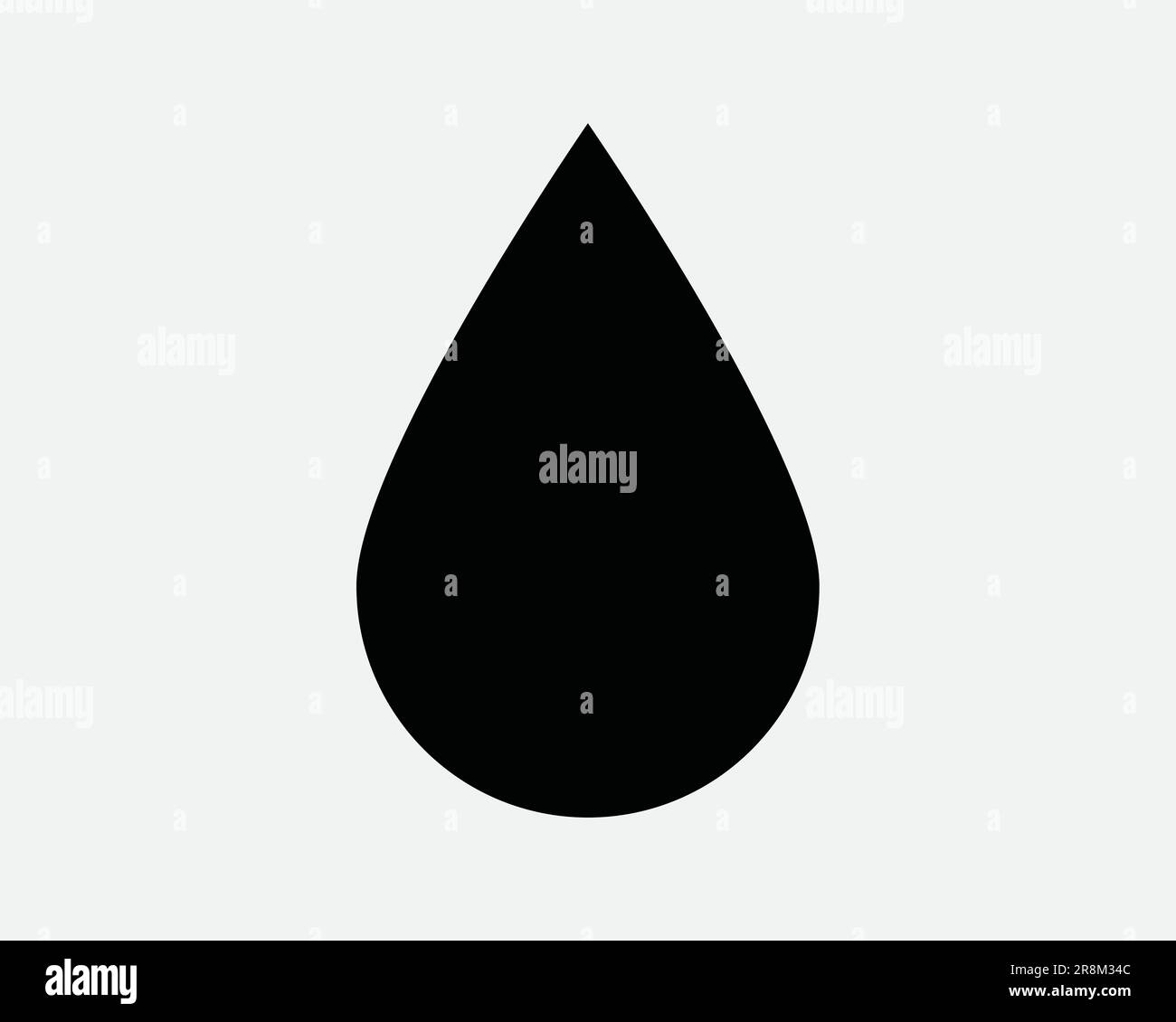 Symbol Für Wassertropfen. Tropfen Öl Tropfen Blut Seife Regen Tropfen Spritzer Schwarz Weiß Zeichen Illustration Grafik Clipart EPS-Vektor Stock Vektor