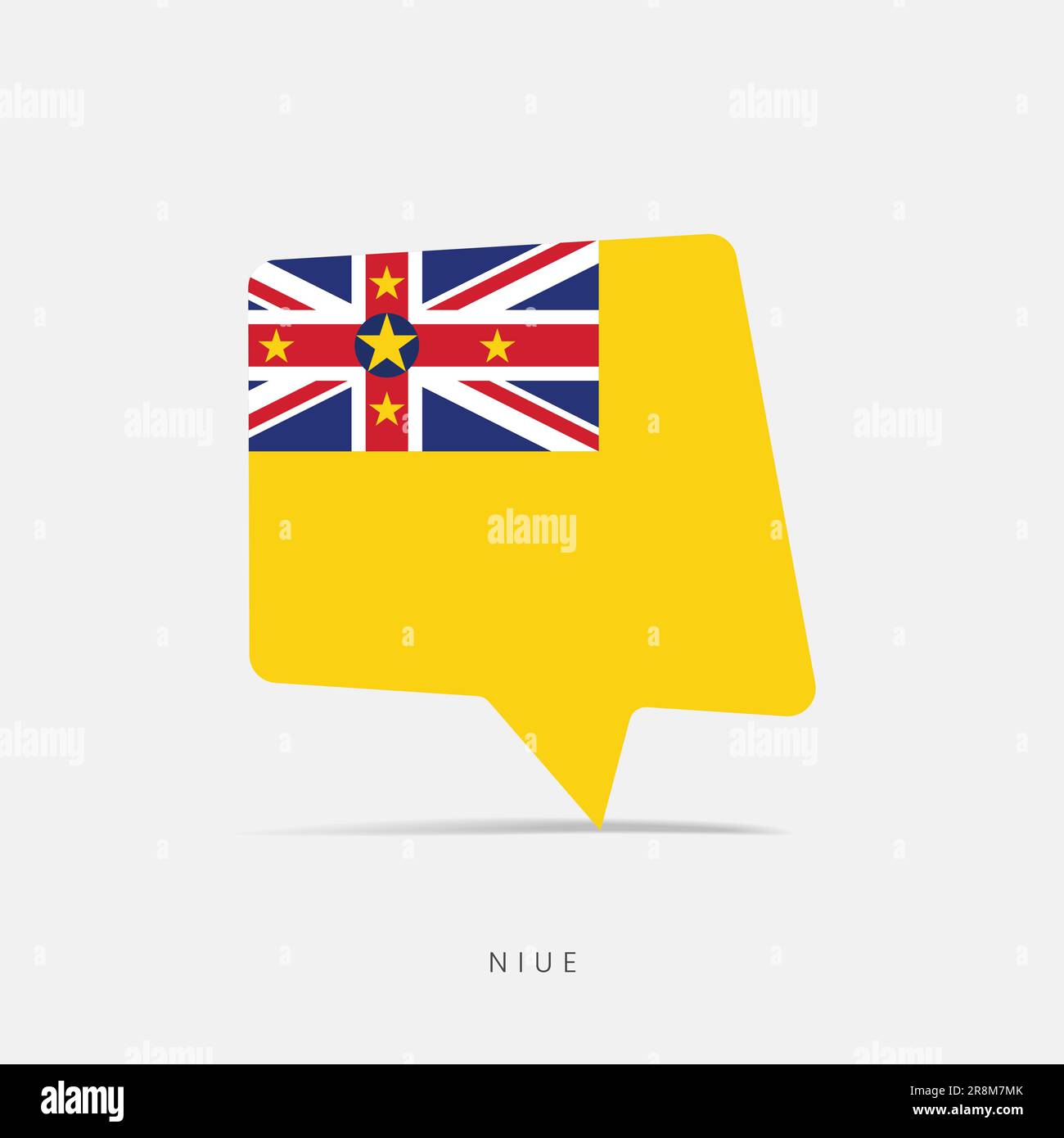 Symbol „Niue Flag Bubble Chat“ Stock Vektor