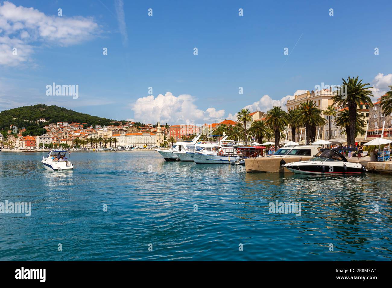 Split Altstadt Uferpromenade am Mittelmeer Urlaub in Kroatien Stockfoto