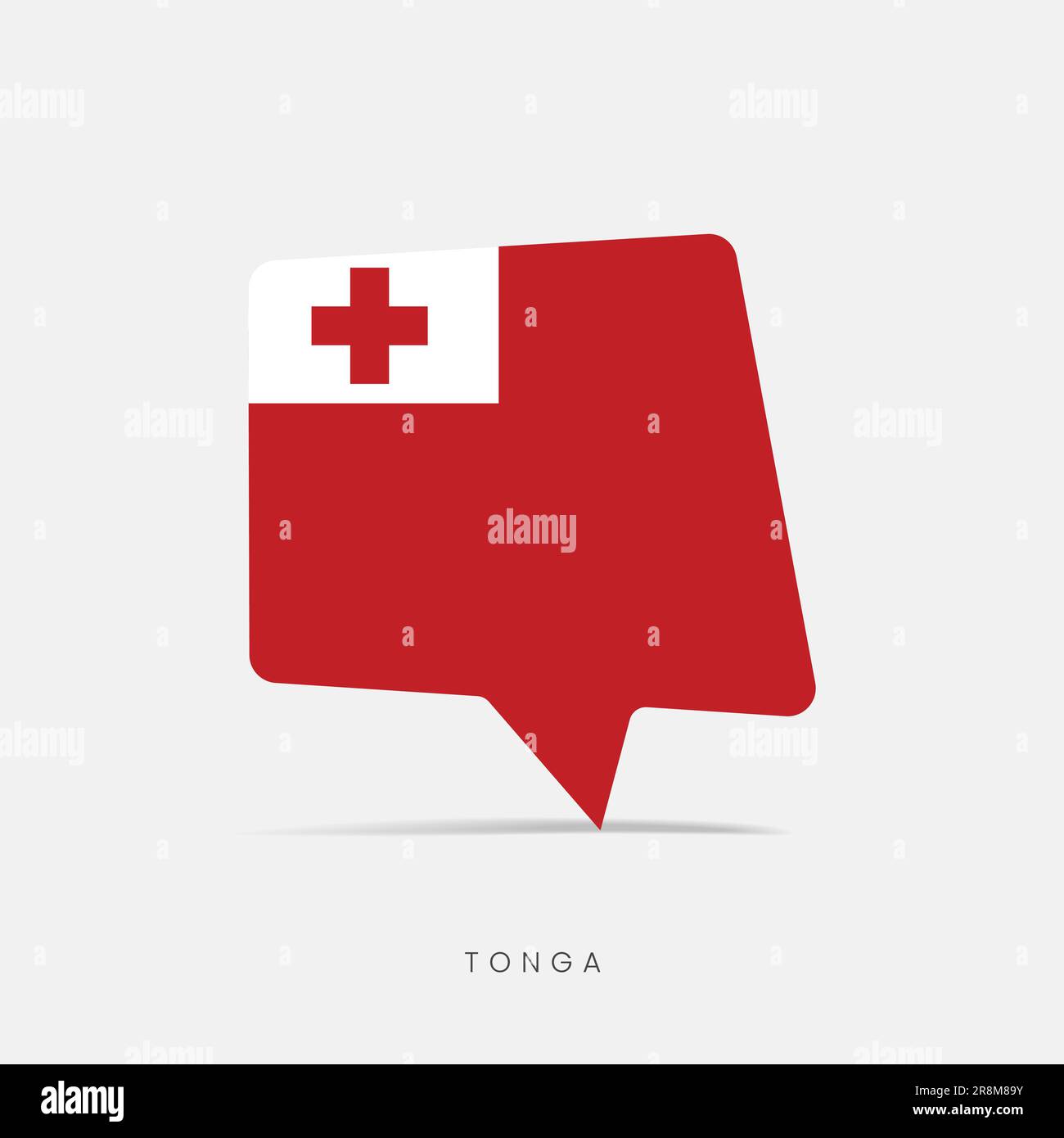 Symbol für Tonga-Flaggen-Bubble-Chat Stock Vektor