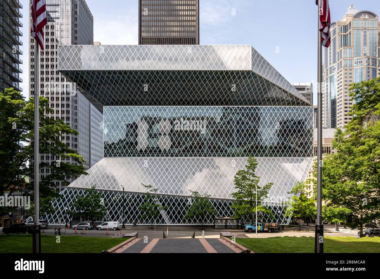 Seattle Central Library, entworfen von Oma Stockfoto