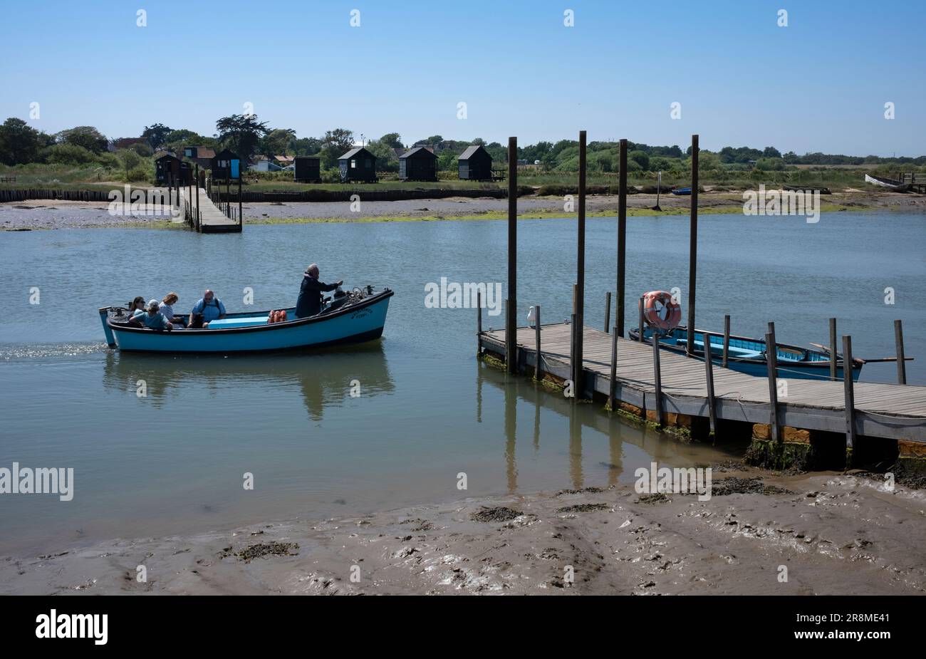 Passagierfähre von Southwold nach Walberswick am Hafen am Fluss Blyth Suffolk Coast, England Stockfoto