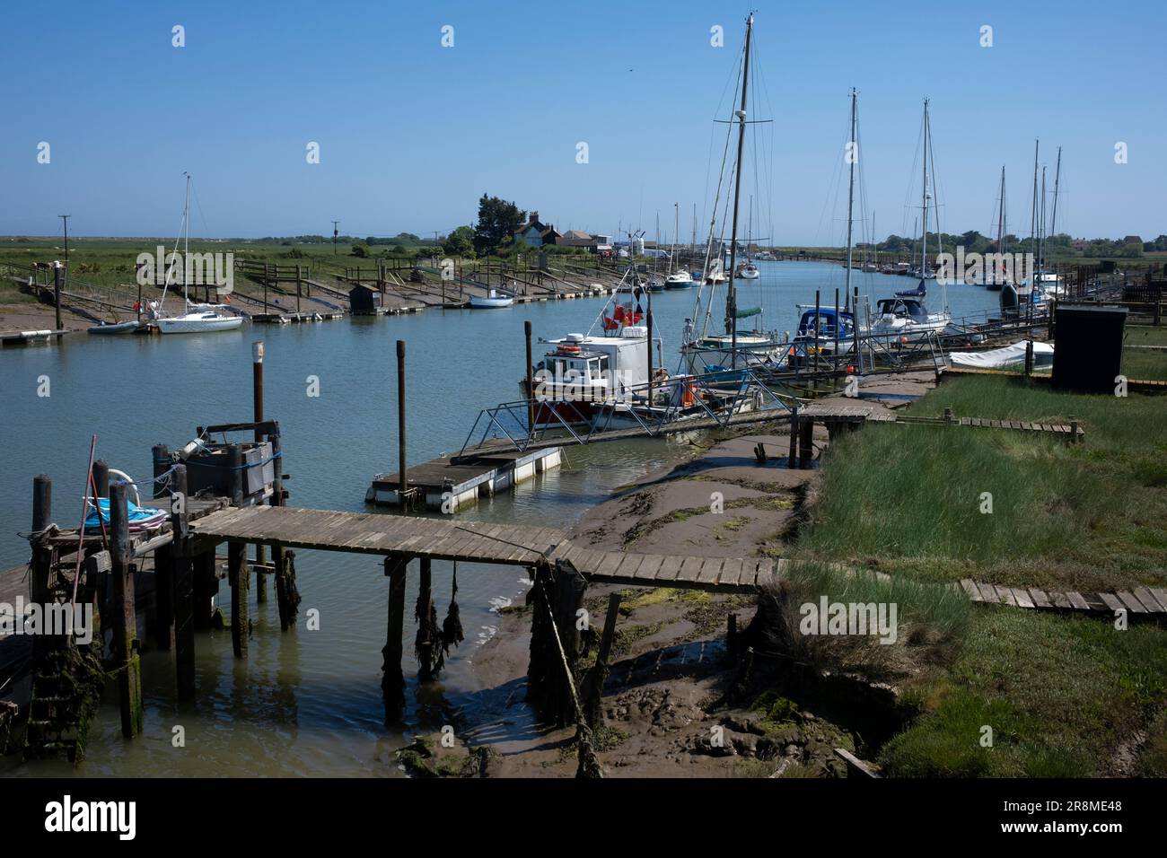 Southwold Harbour am Fluss Blyth Suffolk Coast, England Stockfoto