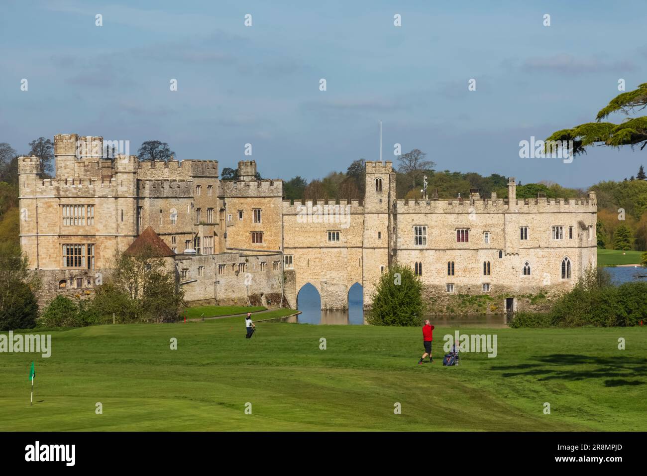 England, Kent, Maidstone, Leeds Castle und Golfplatz Stockfoto