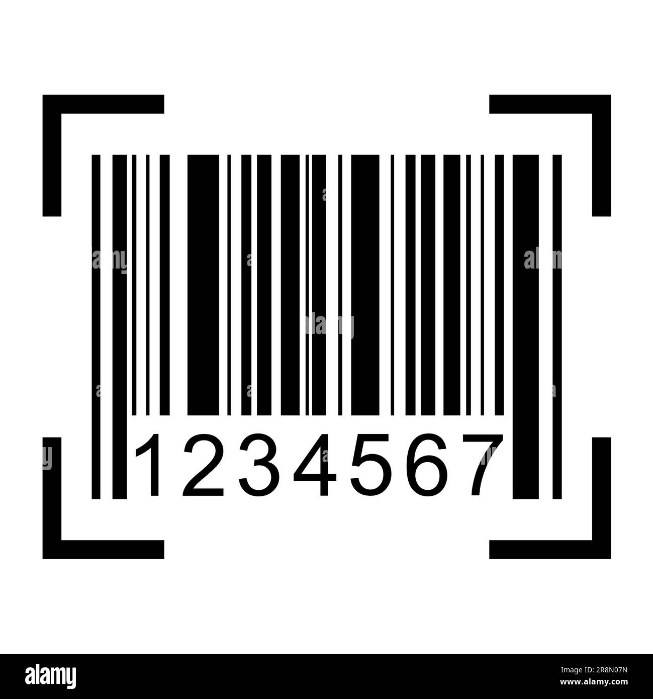 Barcode-Vektorsymbol. Barcode für flaches Web-Design. Isolierte Darstellung. Stock Vektor