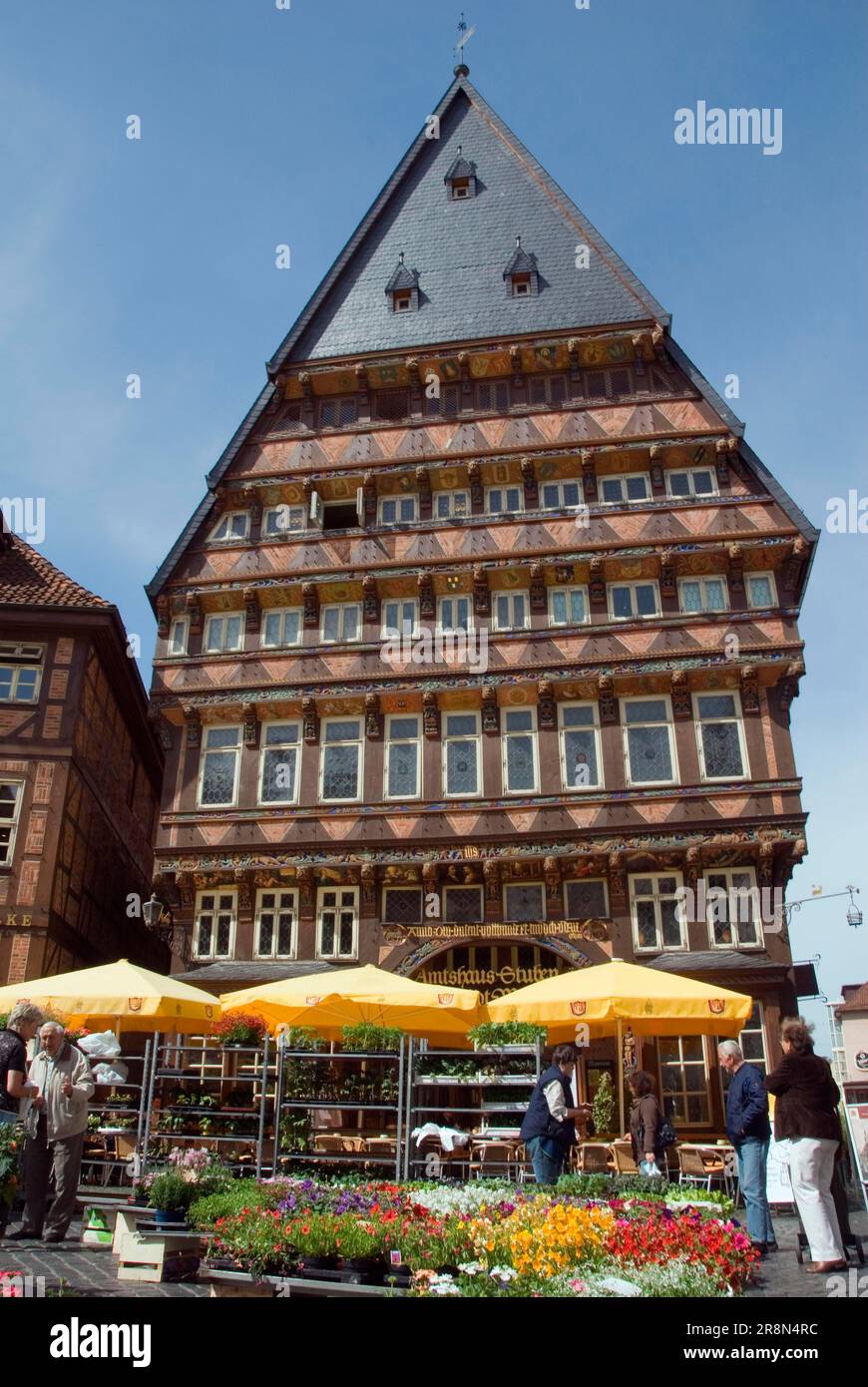 Knochenhauer-Amtshaus, 1529 erbaut, Marktplatz, Hildesheim, Niedersachsen, Deutschland Stockfoto