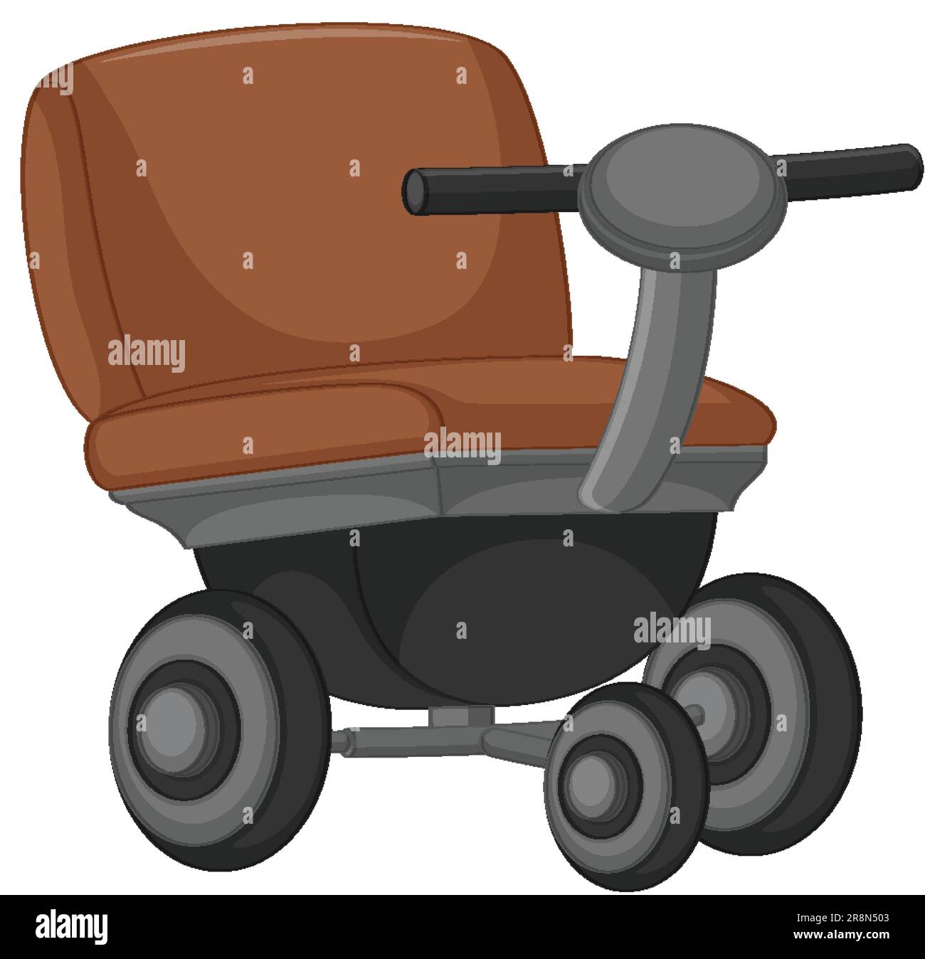 Elektrischer Rollstuhl-Cartoon, isolierte Illustration Stock Vektor