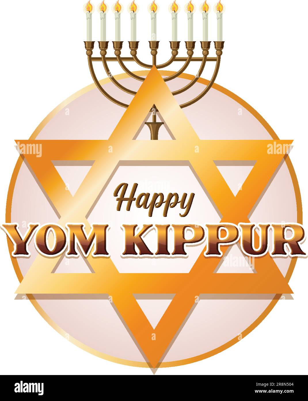 Jom Kippur, eine Illustration des jüdischen Tages Stock Vektor